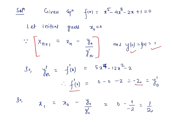 - 41 - 2 + こ0 Given Sol - -0 gues Let initin and Xntl 2. - 12 -2. -2 fto -2