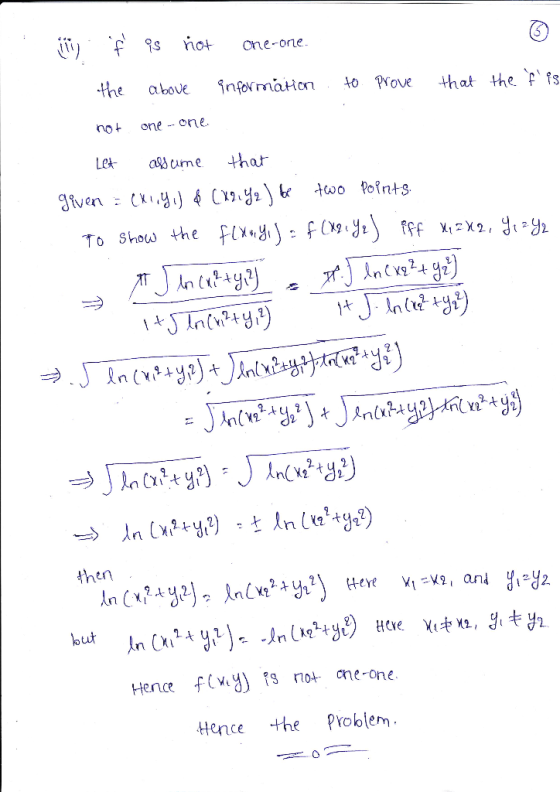 FIs hot one one. the above 1nfrmaHon not oneone Leume that Pove that he s hen f(vy) ?s ne-one Hence not Hence he Prolblem
