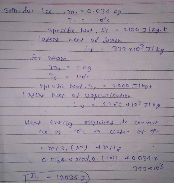 San: dor lce O.034 9 - 10 41 2100 J/KK specific heat S heat af fupian Lif latens 333 I01s ms Ts 2 2000 later hear of vapauris