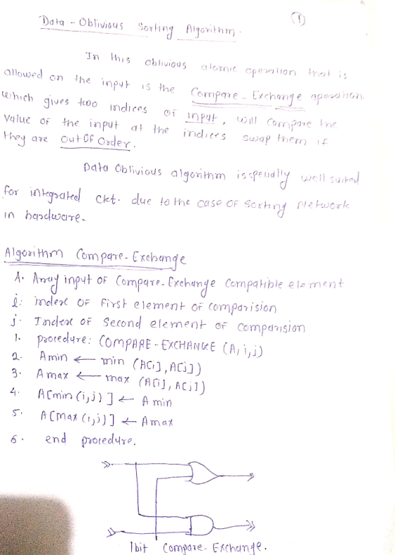 allowed on the inputis heCompare Erchane ap yqlue of the put a e ds Suap them f Data Oblivious algonthm pe sutn : ele OF Firs