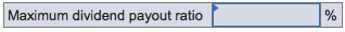 Maximum dividend payout ratio