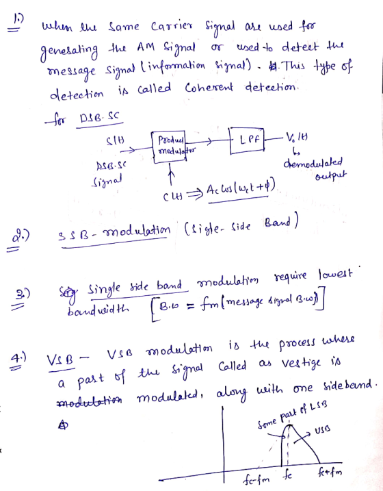 message sigmal tinfrmalion timal) oletec tion 1A Called Coherent detech Ơn Podud modu! dhemoduJaled Single side band medulehv