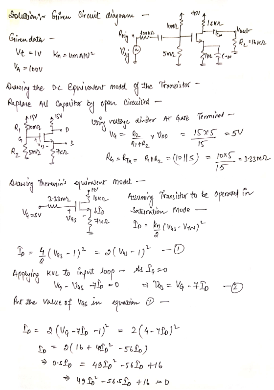 Soluthion Gre Creuit aieam loMn Vaul ooKn t Girem data Vt -Iv KnUmAN 5Mn Bawing Aepiare epnivaenr the Tronsitx model D.C the