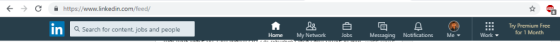 С https://www.linkedin.com/feed/ in Q Search for content, jobs and people Try Premium Free for 1 Month Home My Network Jobs M