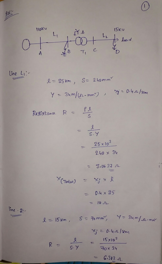 gel! 1SKU ltokV Load +0 TI A Line Li Sa 240mm = a5 km j0.4/ Y 34m/(-mm) R - Regiztance S S..Y 25 x l0 240 x 34 Tota) O.ux35 1