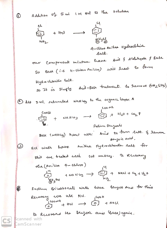 ai el NH So Boa Ce u-clore Anrtivo) iu l.ait to fom NaHUo bo th organre layer. A A*s 5 ml. saturate CoolA Sodlium Be So*^ tR