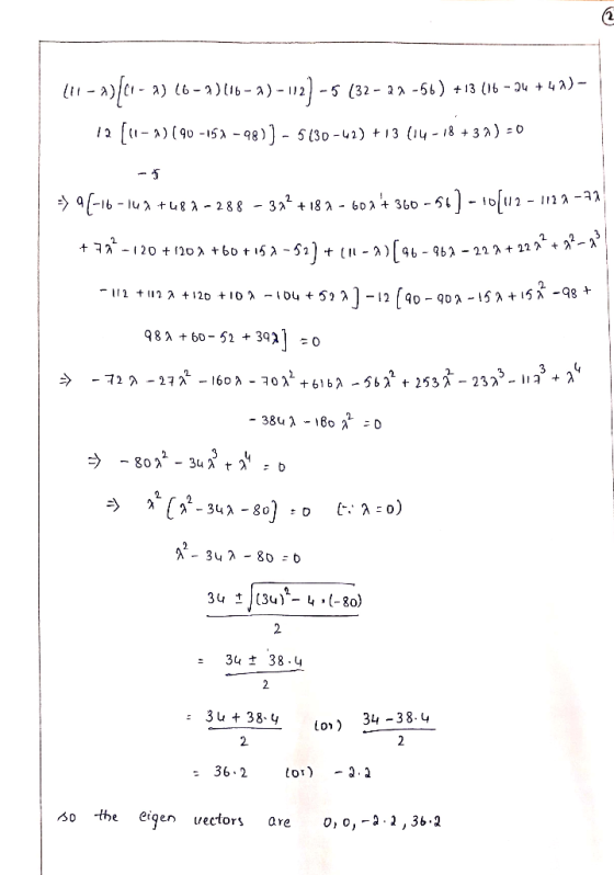 /2 [(-*)(90-15a-981. 5130-41) t13 (14-18 +3ג(:0 34 ± | (34,-4 ,(-80) 34 ± 38.4 34-38-4 2. 人0 -He eigenvectors are o,o,-a .2,