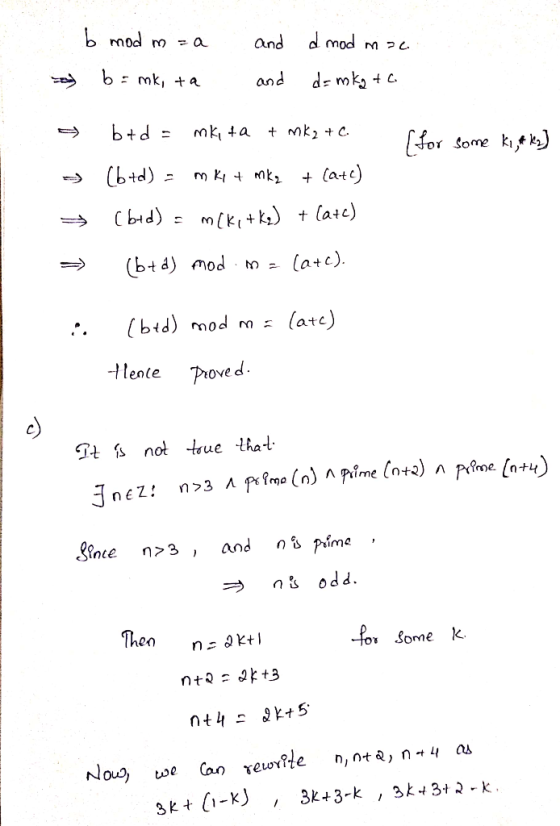 mod m and a b mk, + a and btd mk a for Some (btd) (ate) Cbid) latc) mlki+k) la+c) (btd) mod (ate) Hente Prove d not ue that T