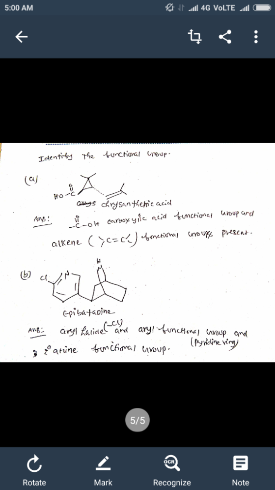 D 4G VOLTE 5:00 AM ------ Aurctignal Uoup Identity The (aj G chrysan ehiic acid carboyysle acid tncetionai uoup urd Ans tdnan