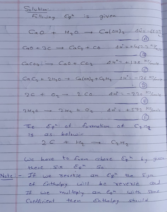 Solutions Fllowing gven is Calor)r Ca O L AH Tk 3 kY Caca t Co Cao t 3C Lnste Cao t Coz Cacos AH-126 kIfmete Calor)z tCa tz C