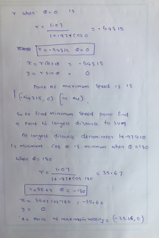 、ら4315 Point ot maximum Speed is S 54315, Au) So to nd hminimum Spead Pont find a Point to longes) distans to su nt longest