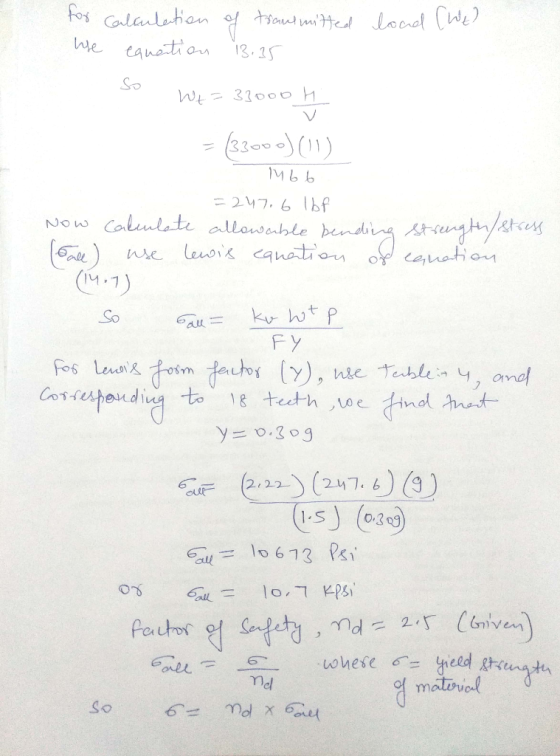 So wt= 31000 h = 247, 6 lbf y=0.2 og Ge (2-2) (2471) (9 10 613 Ps 1.S0.309 2 maloiol me