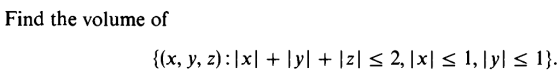 Find the volume of