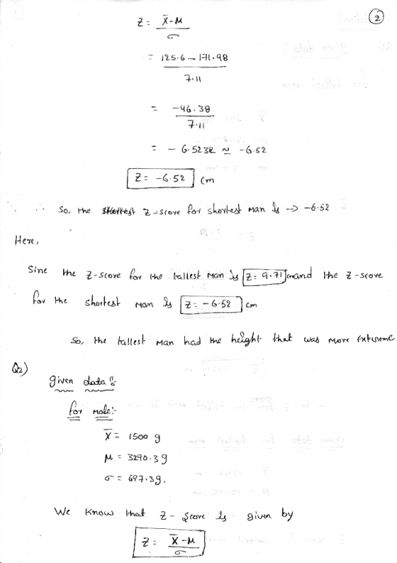 2. -6.52 | (m Man 652 ere so, H· tallest Man had he iven dota ? 1500 g We Kneuo Cove