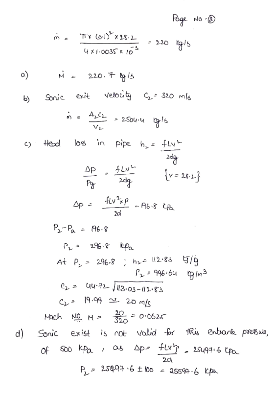 0) 3 b) Sonic exit velot 2d d) Sonic exist is not Valid Ris erbara peBua So0 2d