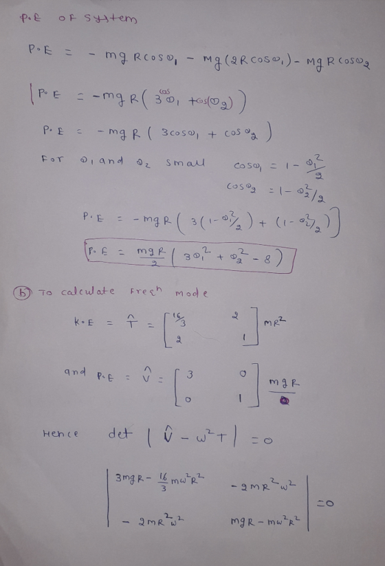COS-M 2 Cos@g 1_ o,/g ニ 2. To calcuwate rech mod M P 3 3 3