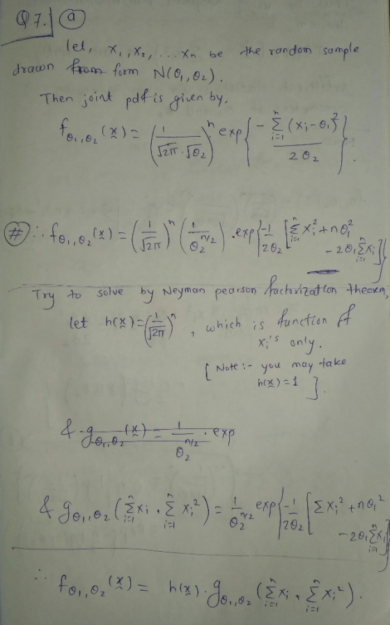 Xn be he random sample Then joint pdis gien by. 2 0 2 20 theerm, Try to salveby Neyman pecarseni h(x)- let 2Thich is unctiun