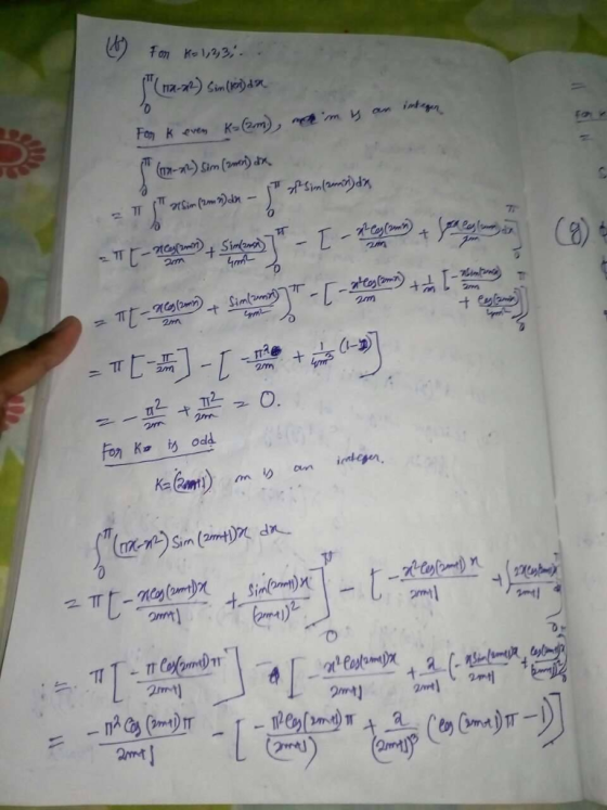 fon Ke1,23, a- Sim(k)d For k even K-Cem) 17-72) Sim (2mn) x Sin (rm eln P s T-o Simensd Ca) 2m wrt Sinbans Simlamn m T T-m 2m