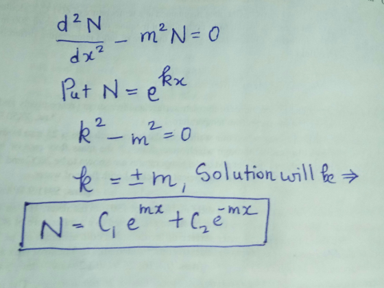 d2N m2N= O M Pat N=e 2 = 0 -m tm, Golution will fe mx N-GeCe