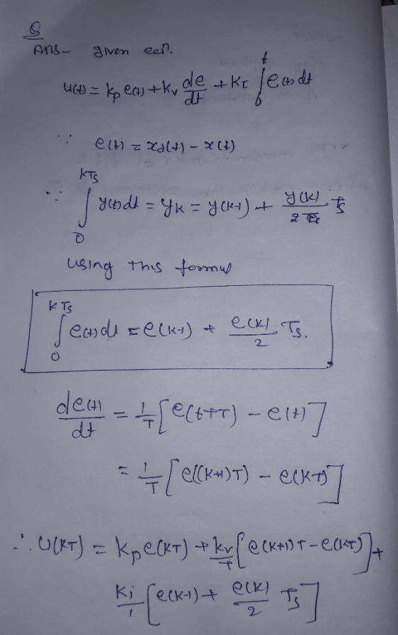 Ans een. 3ven leo dt p eay+k, ale ecH) (t) X TS raR using KTs euls ecdelk) 2 dea -ecetT)-e 7 elk)T)eK K+)) T - ea4t) Kifeck)