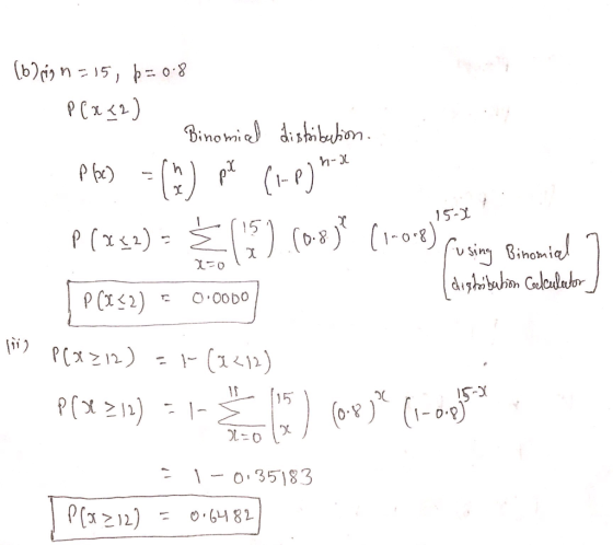 [br, n = 15, ト= 0.8 v sin^ Binom 15 1 0 35183 [1212) = 0.6482