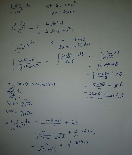 8 dx let y1+x2 du= 2xdメ 2 14x 4 An lu) 14 let X tan8 7 Seclo do do see9 Seels do +stento)2 1 2 1 2Gngan+ So + ニメ +ta 2 (0+2)