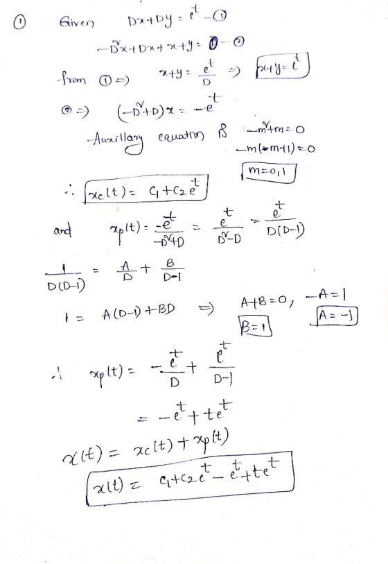 Given D2tDy -fron Aurailay equatin m(mt)C t e and t) -64D DID-) D-D A + DID) -A=| At8 0 A (D-)BD A = -) D- t -e e c lt)pt)