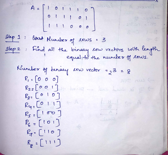 A T Pougakal Wo 1-8 Shep 1 Sort unber Find all the buna biney Step kow vechors uih eaualito the nunber e Rsws Number bna R-CO