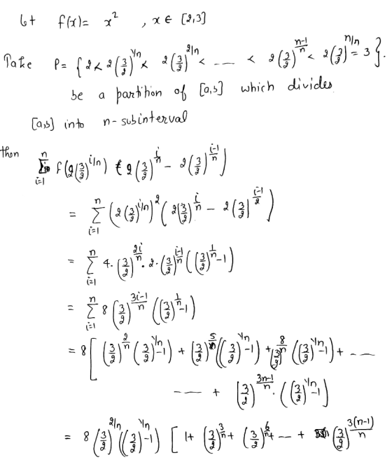 lat n-l be a parthonoos which divida Cas) nt n- subinterval (I (2l l-I (21 3(-I 3 (n-1