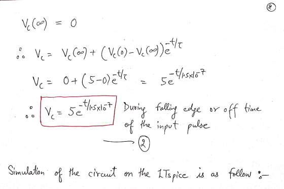 2 Simula on of the circuit en the TEpice as as feew :-