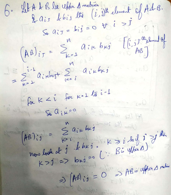 6- ais kbis (i, elemit Lij= 0 i>j (As)iT tal air bri k-1 AB (<2i kal ai Ka i ABid ufer A mabi iD 2