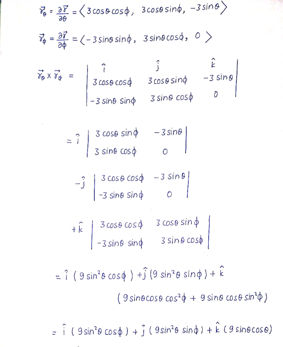 αφ 9 -3 sinQ 3 cos9 sirn 3 cos θ cos 3 Sing cos 3 sine Sin 3 sine 3 Cose sin 3 sin9 Cos | 3 cos θ cos 3 Sin -3 sins Sinф 3 co