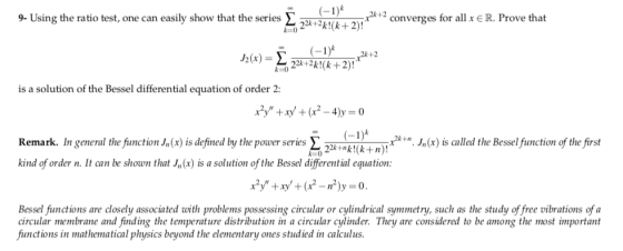 (-1)4 9- Using the ratio test, one can easily show that the series +2converges for all e R. Prove that (-1)X h(x) = E, 22k +2