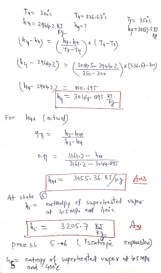거느 ,500 C ไม่ 336.6 ะ 2944.2 KJ Ty - 356- 30c Fo 3161 2 3oyy.895 At state S