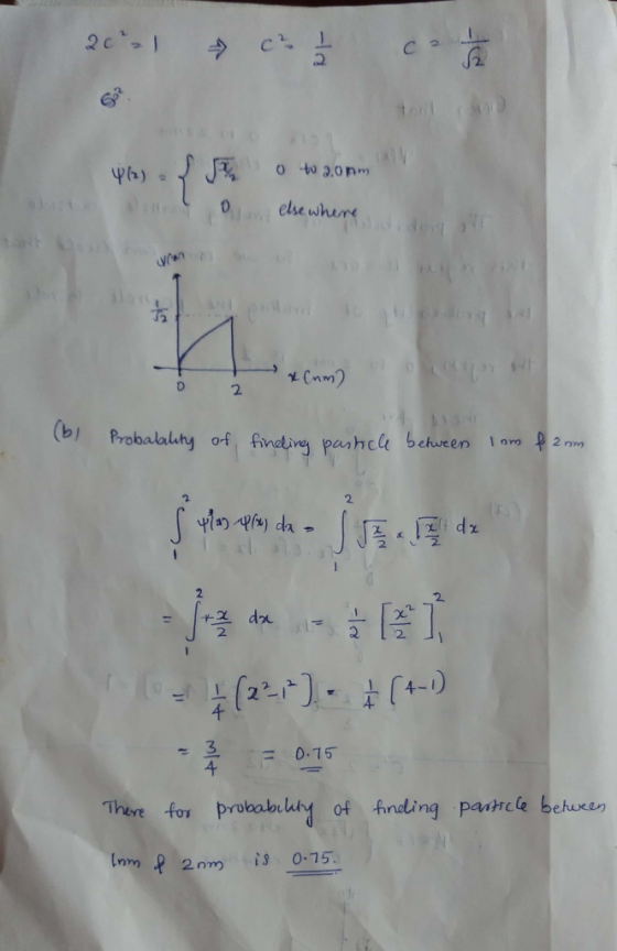 o ehe whu 2. 2 2 4. 千 ~ 3 4 = 0.15 There for probabluty of fnding pairce behuse