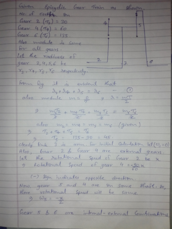 No. 4- (G)--135 modaale is Sao AL err all gars 3. hepeclisel 2 Ro hchenal- Speed of gear 4 - Sin indicates oppositedirechien