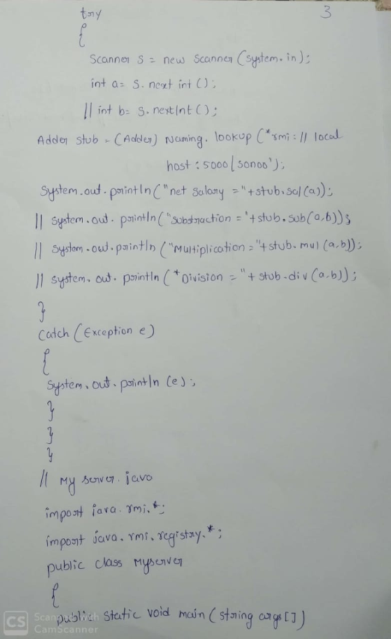 tny 3 Sconne news Scannes Coegitem, in): int a, s. next int ); int b- S. nest Int C); Adoler stub-CAdde) Naming. Iookop (m /