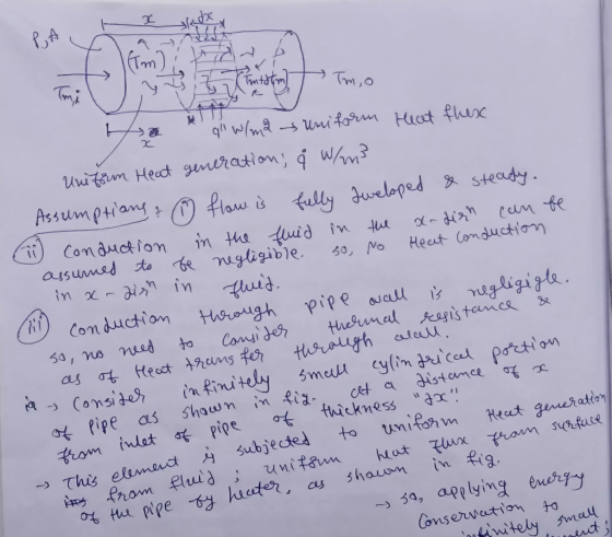 (Tm) ed steady aw is (ii) Conanction mHatuid inti cet a 3istamae Pipe as shown İnfix- →てhis elu nowdA subjected to unitoh m t