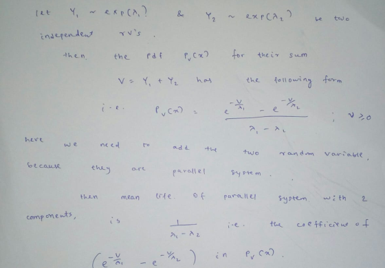 Letw。 YVs independen, then the i γ Sum the folowin ferm e. hevewe need o e cauie ore raralle p Paralle ysten h2 then mean co