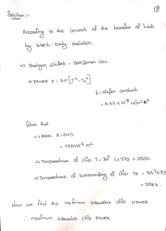 SoloHion : Accoding o the Concept o? he lo a heab lock Boodiation 니 5 - slefan Constant ven hat 225X166 m2- 298 k Nou e And t