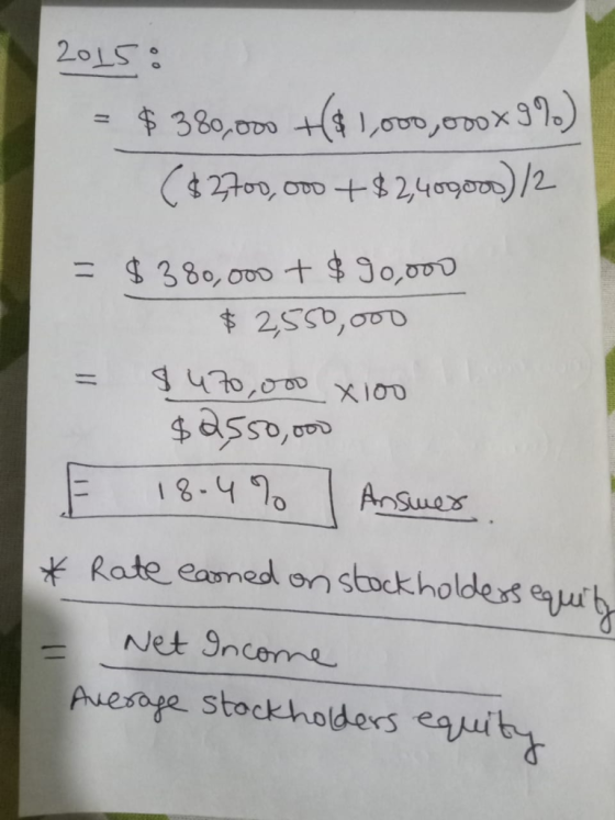 STO7 $380,000 +1,00s ,oDo x 39) $2400 +$240900)/2 συο $380,000+ $ J0,000 $ 2,550,000 3470,000-I00 8-4 90 AnSuer K Rate eamed