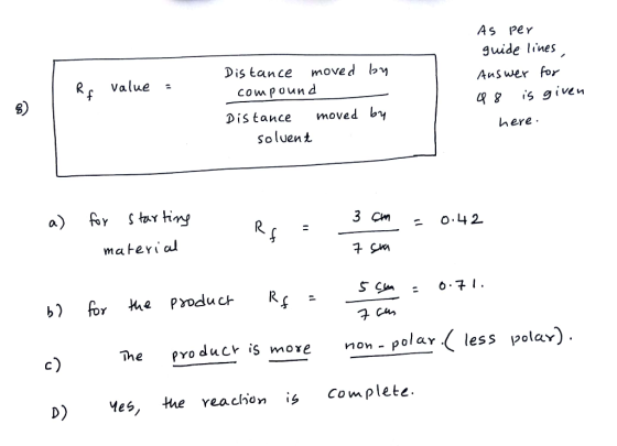 As pe guide lines Dis tance moved by R Value - Auswer for com poun d 3) 4? g is g iven Distance moved by so luent here. O.4 2