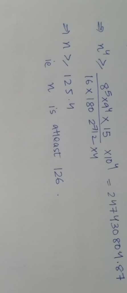 n 8xa x 15 X1D1-247130 804.87 16 x 180 2712 x ie n is atteast 126