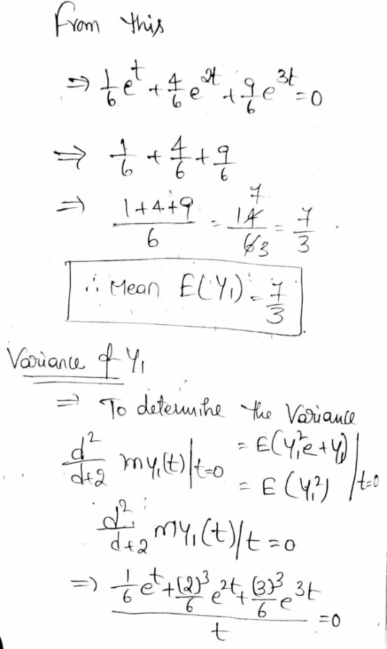 on i EY) , Mean Varianta Y 6e て