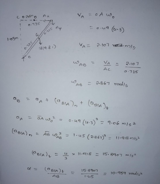 o ua (3) 35 18( 8 ) = VA - 2.10フ LLS AB AC (@gA)わ = Авсе 1.45 AB oT mIs2 3 BIA )と一15.8907 AG