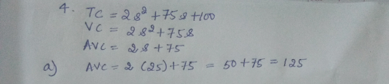 a) (as) +15 50 +75= 135 Ave- =