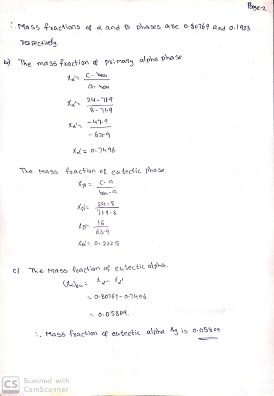 2 : . Mass fractions 약 d and ß phases a e o.80769 and 0.1923 e mass fraction Psi mat alpha phase 24-ל1.9 ,- -63.9 Xo.496 Mas