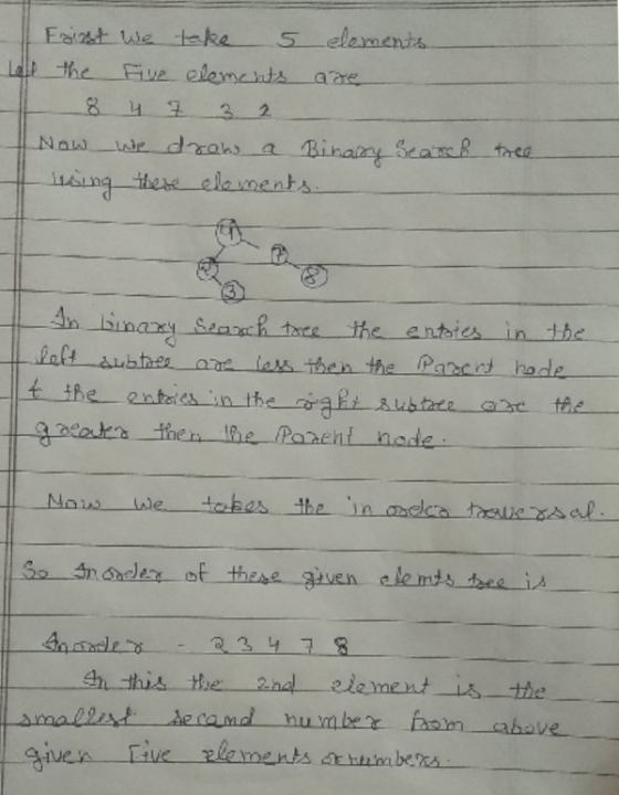 5 elements Faiat wetke Five elemcnts 9xe 3 2 4 ae dcahs a Binary Sear tree sung there elanents Now binary Seaxh tree alt aubt