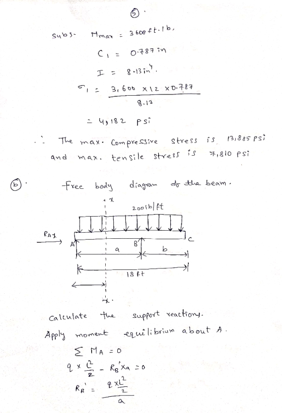 = 8-13 in tb ree bodydiaaml tla beam Calculate ·the Support Yeactiory . Apply moment equi li brium about A 2