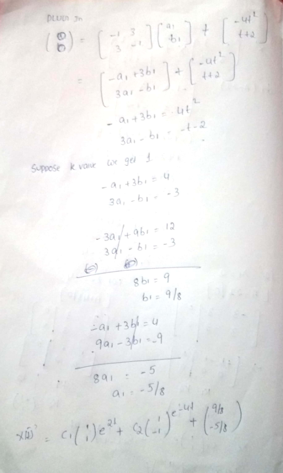 t+2 -a, +36 449 3ar -61 3a we gel Suppose k vaue a,+36 2 3a,-61- 3a+ 3 d - 30 2 6r9/8 ar +3b-u 9a,-3b-9 - 5 891 -5/8 c73e4q)